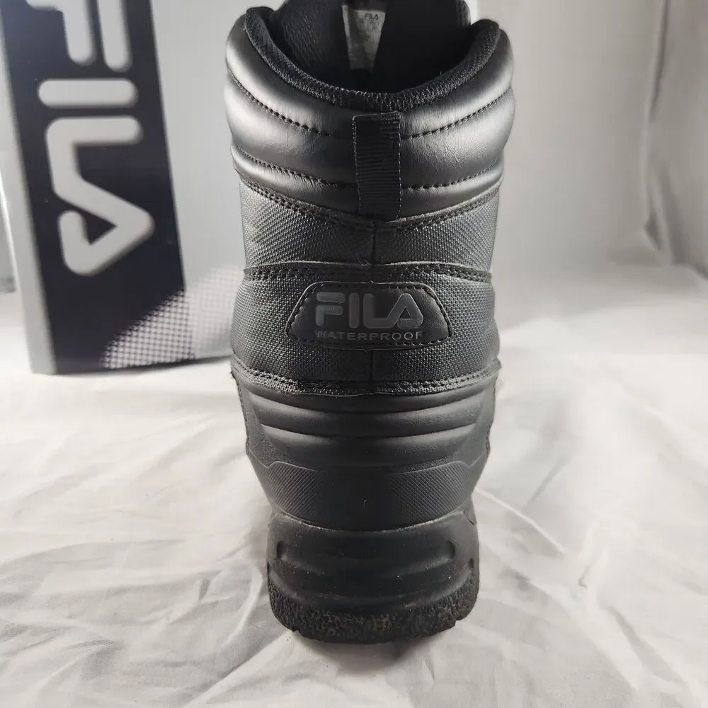 Fila Men's Sz 12 Weathertech Extreme Waterproof Duck Boots Black - Used w/ Box